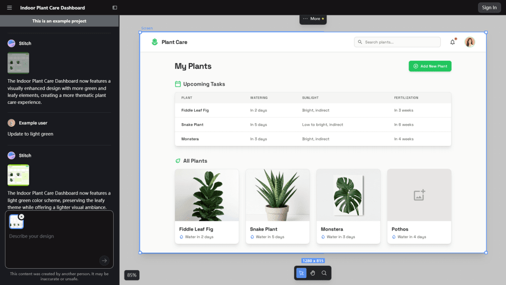 Google Stitch - Stitch generates UIs for mobile and web applications, making design ideation fast and easy.