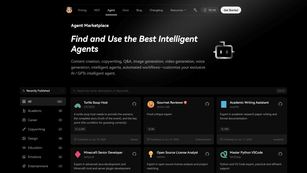 LobeHub - Engineer Agent functionalities tailored to your private desires, tackle challenges, boost productivity, and navigate the frontier of workflow in LobeHub.