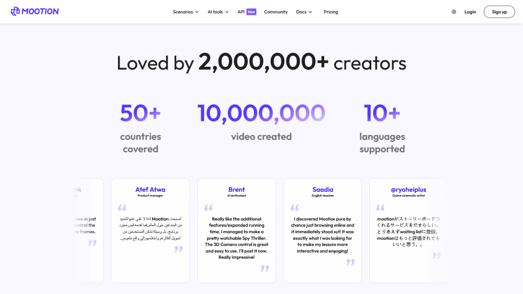 Mootion - Turn your ideas into visual stories.