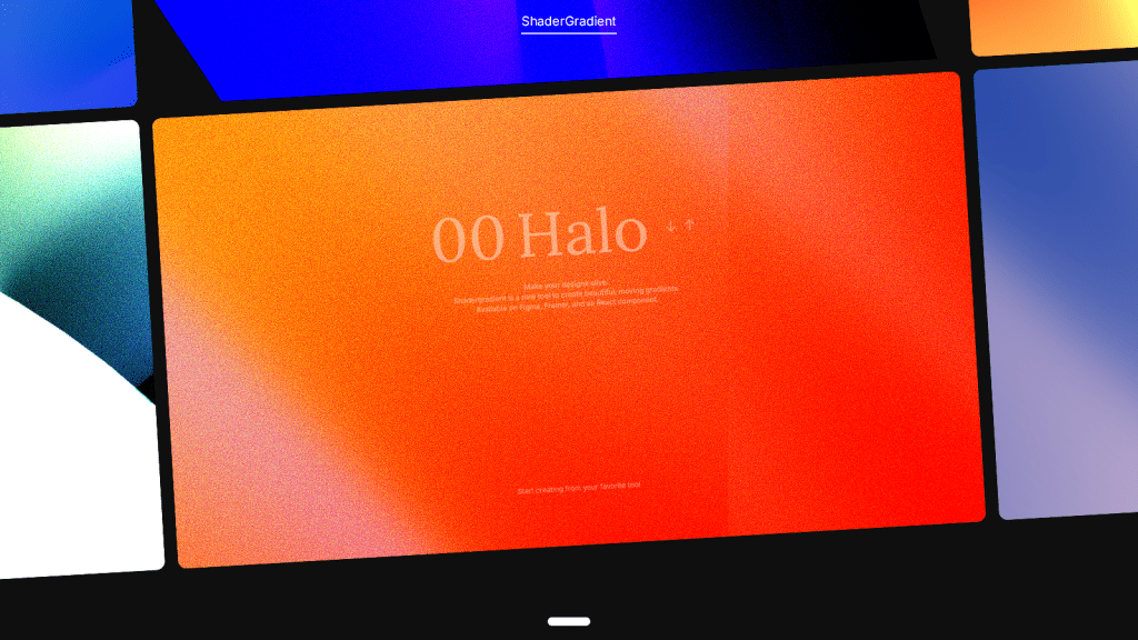Shader Gradient - Create beautiful moving gradients on Framer, Figma and React.