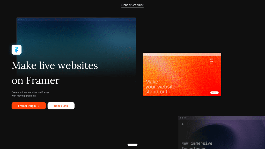 Shader Gradient - Create beautiful moving gradients on Framer, Figma and React.