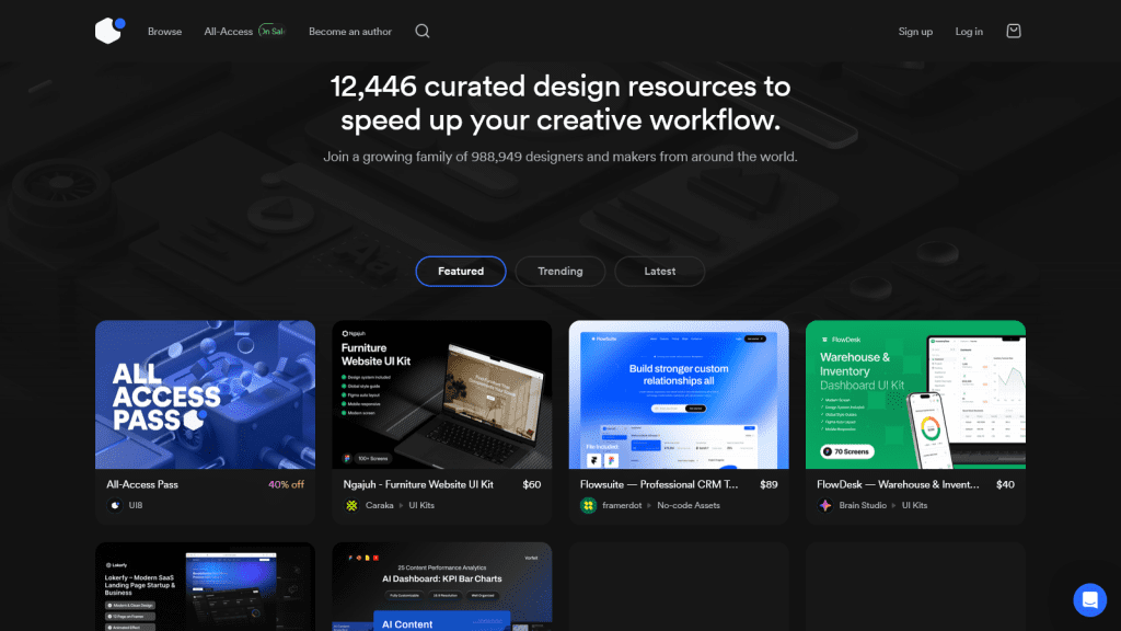 UI8 - The Ultimate Marketplace for Designers. 10k+ curated design resources to speed up your creative workflow.