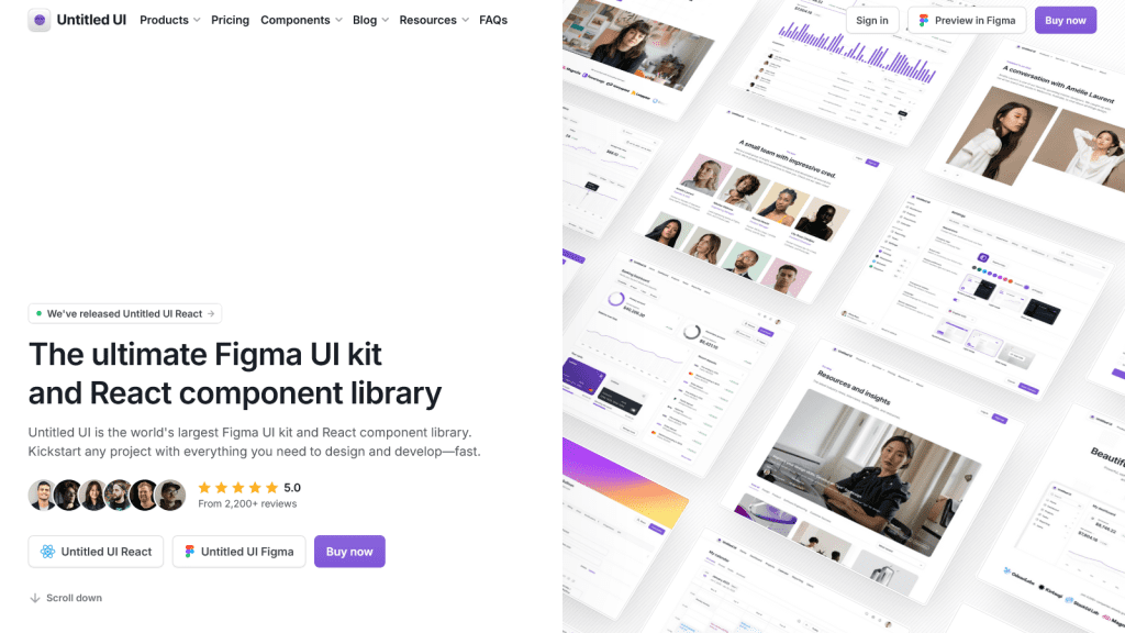 Untitled UI - The ultimate Figma UI kit and React component library.