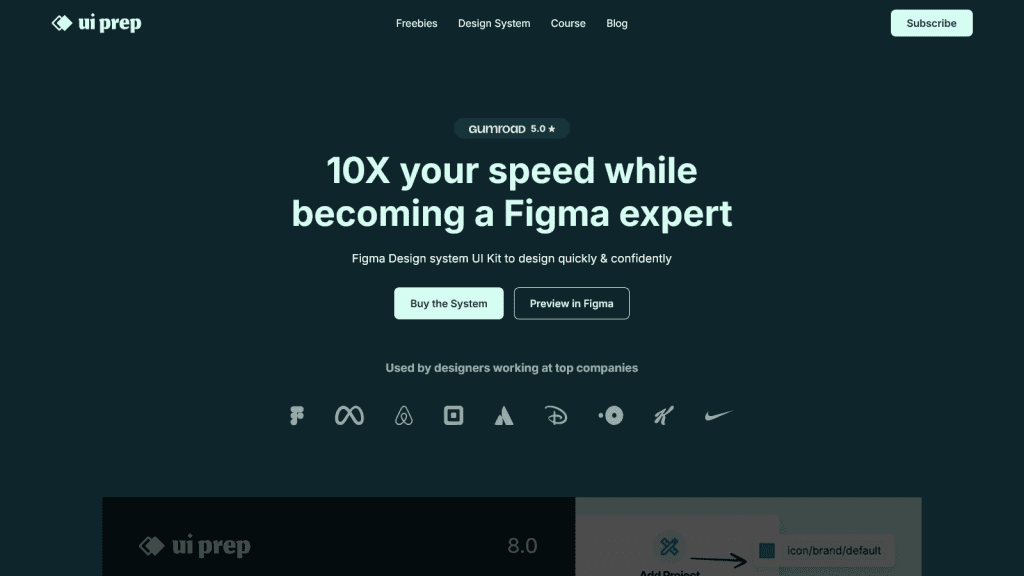 UI Prep Design System - 10X your speed while becoming a Figma expert.